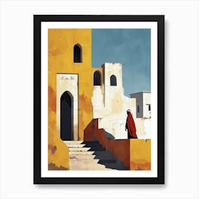 Middle East Woman In A Red Dress Art Print