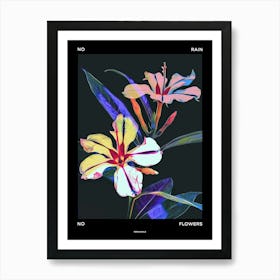 No Rain No Flowers Poster Periwinkle 3 Art Print