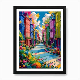 Colorful Street 3 Art Print