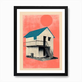 A House In Seoul, Abstract Risograph Style 1 Art Print