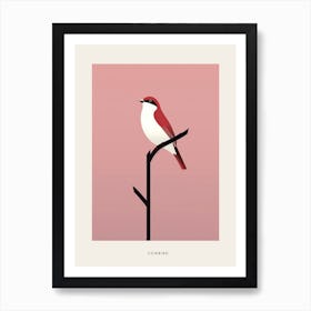 Minimalist Cowbird Bird Poster Art Print