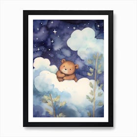 Baby Woodchuck Sleeping In The Clouds Art Print