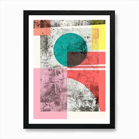 Collage expressive textures 5 Art Print