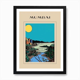 Minimal Design Style Of Mumbai, India 4 Poster Art Print