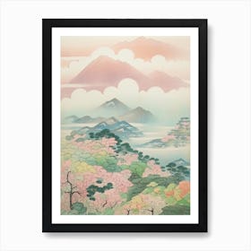 Mount Mitoku In Tottori, Japanese Landscape 2 Art Print