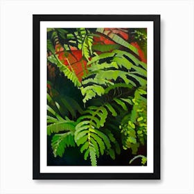 Chinese Brake Fern Cézanne Style Art Print