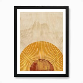 Sun Rising Over The Mountains Art Print