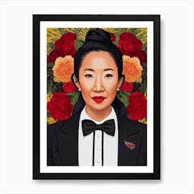 Sandra Oh Illustration Movies Art Print