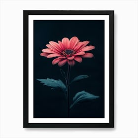 Pink Gerbera Flower 3 Art Print