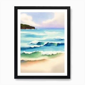 Avoca Beach 2, Australia Watercolour Art Print