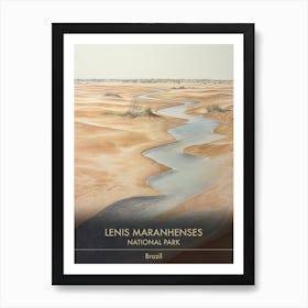 Lenis Maranhenses National Park Brazil Watercolour 1 Art Print