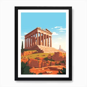 Greece 5 Travel Illustration Poster