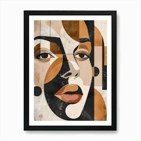 Abstract Face Canvas Print Art Print