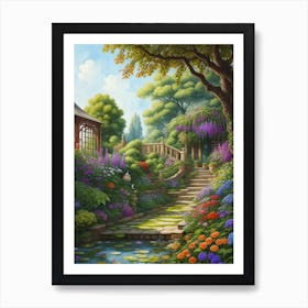 Gazebo In The Garden Art Print