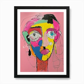 'A Woman'S Face' - abstract art, abstract painting  city wall art, colorful wall art, home decor, minimal art, modern wall art, wall art, wall decoration, wall print colourful wall art, decor wall art, digital art, digital art download, interior wall art, downloadable art, eclectic wall, fantasy wall art, home decoration, home decor wall, printable art, printable wall art, wall art prints, artistic expression, contemporary, modern art print, unique artwork, Art Print
