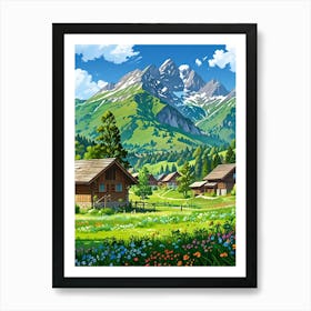 Mountain Village 1 Art Print