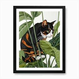 Cat In The Jungle 40 Art Print