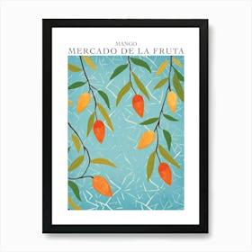 Mercado De La Fruta Mango Illustration 1 Poster Art Print