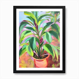 Bat Plant Impressionist Painting Art Print