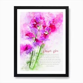 Purple Pea Art Print