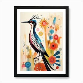 Bird Painting Collage Roadrunner 4 Art Print