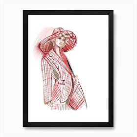 Girl In Summer Suit Art Print