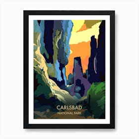 Carlsbad National Park Travel Poster Matisse Style 4 Art Print