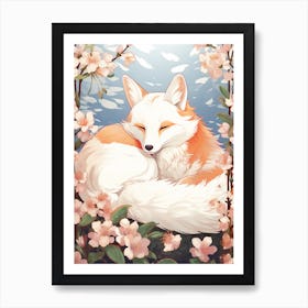 An Illustration Of A Peacefully Snoozing 1 Art Print