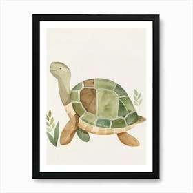 Charming Nursery Kids Animals Turtle 1 Art Print