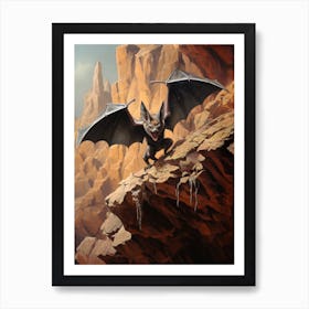 European Free Tailed Bat Flying 4 Art Print