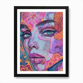 Woman'S Face 145 Art Print