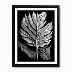 Sequoia Leaf Linocut 2 Art Print