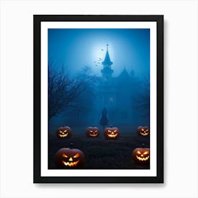 Haunting Halloween Greetings On A Misty Night (31) Art Print