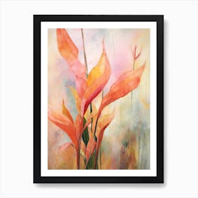 Fall Flower Painting Heliconia 2 Art Print