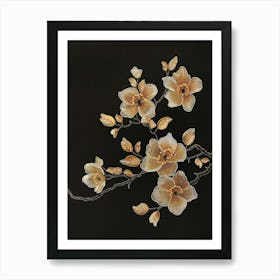 Gold Blossoms Art Print