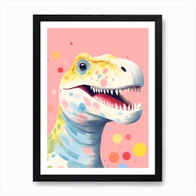 Colourful Dinosaur Suchomimus 6 Art Print