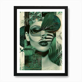 Sexy Woman In The Jungle Art Print