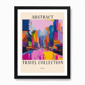 Abstract Travel Collection Poster China 2 Art Print