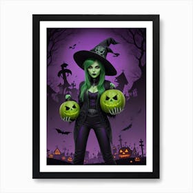 Halloween Witch Art Print