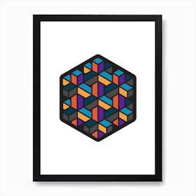 Impossible Hexagon Art Print