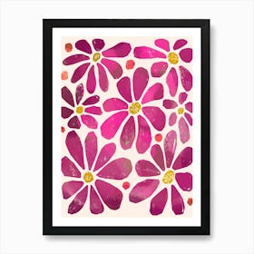 Pink Flowers 1 Art Print