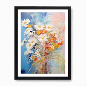 Abstract Flower Painting Oxeye Daisy 1 Art Print
