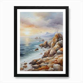 Sunset By The Sea Art Print