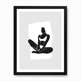 Woman In Yoga Pose Art Print