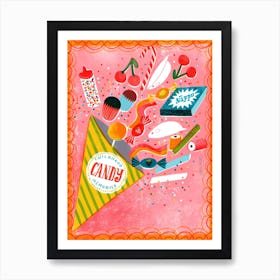 Screen Print Childhood Memories Candy Art Print