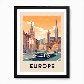 Vintage Travel Poster Europe Art Print