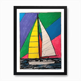 Sailing Pop Art 1 Art Print
