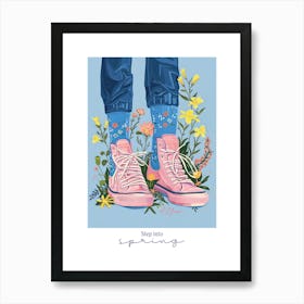 Step Into Spring Flowers And Sneakers Spring 9 Art Print