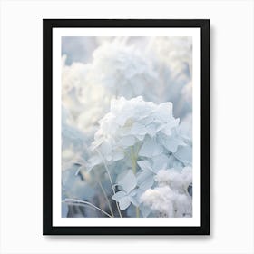 Frosty Botanical Hydrangea 2 Art Print