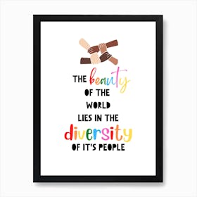 Beauty & Diversity in the World Art Print